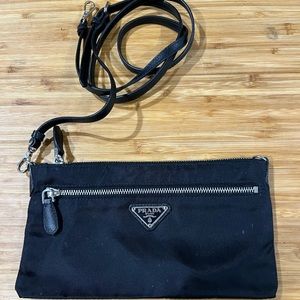 Never used Prada travel wallet/crossbody